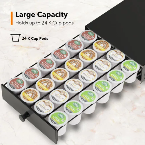 Miniatura 4 de SICHEER Organizador de Almacenamiento de Cápsulas K Cup Cajón Portacápsulas K Cup Bandeja Deslizante Extraíble Organizador de Cápsulas de Café