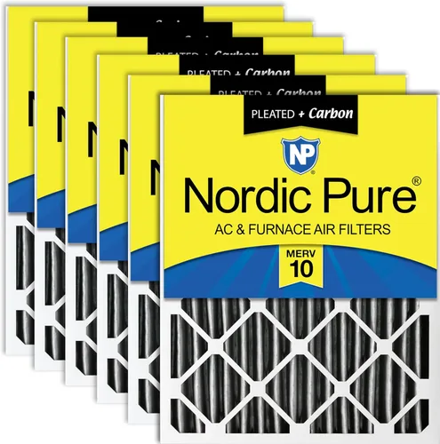 Miniatura 24 de Nordic Pure 12 x 24 x 4 (tamaño real: 11 1/2 x 23 3/8 x 3 5/8) de carbono puro plisado para reducción de olores Merv 8, filtro para horno, 1 paquete