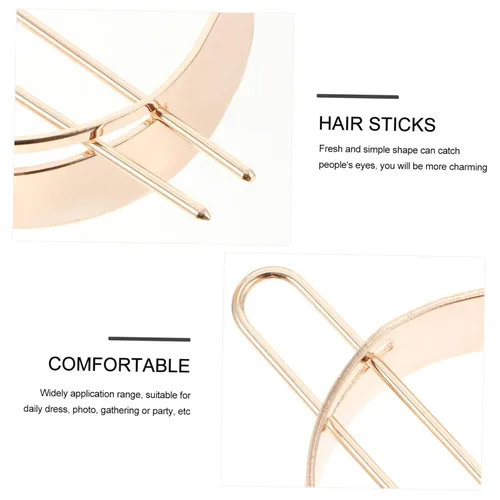 Miniatura 6 de Mikinona 2 extensiones de cabello de metal para novia, pinzas de metal para el cabello para mujeres, horquillas en forma de U, palillos de pelo