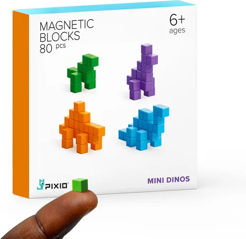 Miniatura 13 de PIXIO Mini bloques magnéticos y cubos magnéticos para niños, pequeños imanes para manualidades, juego de construcción STEM, juguetes de aprendizaje