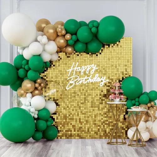Miniatura 21 de Telón de fondo de pared brillante con lentejuelas cuadradas, color azul bebé, decoración para bodas, aniversarios, cumpleaños, fiestas, 12 paneles