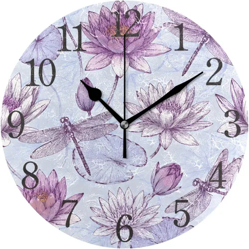 Miniatura 11 de senya Wall Clock African American Woman Silent Non Ticking Operated Round Easy to Read Home Office School Clock