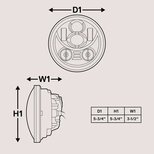 Miniatura 8 de TRUE MODS 5.75" (5 3/4) Faro LED para Harley Davidson [Acabado Negro] Faro LED Redondo para Motocicleta para Dyna Street Bob Super Wide Glide Low