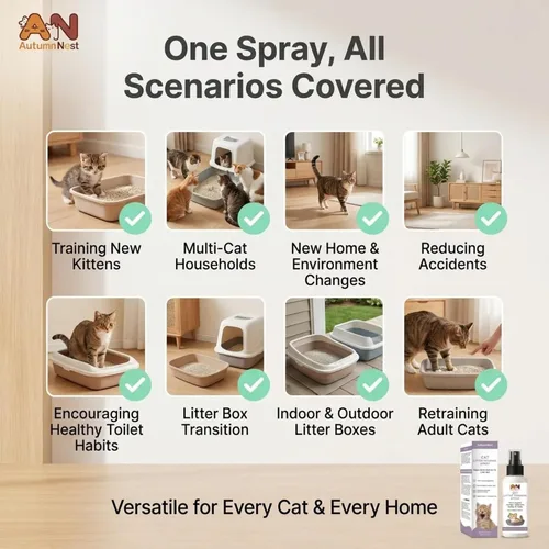Miniatura 3 de Spray de entrenamiento de arena para gatos, paquete de 2 (10.1 onzas líquidas en total) – 5.1 fl oz cada atractor natural para gatos y gatitos