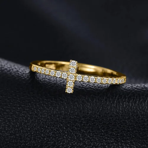 Miniatura 10 de JewelryPalace - Anillos de plata de ley 925 chapados en oro rosa, amarillo o blanco de 14 K para mujer, de compromiso, con circonia cúbica, de boda