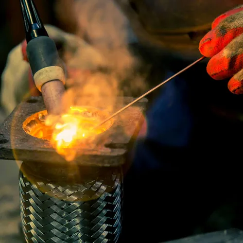 Miniatura 2 de Varilla de soldadura de cobre, autofósforo de cobre de fósforo, varilla de soldadura redonda de baja temperatura, consumibles de soldadura de fusión