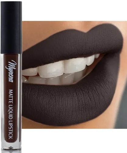 Miniatura 25 de Mynena Lápiz labial líquido mate rosa claro fresco Comodidad duradera A prueba de manchas resistente a transferencias Cobertura completa que