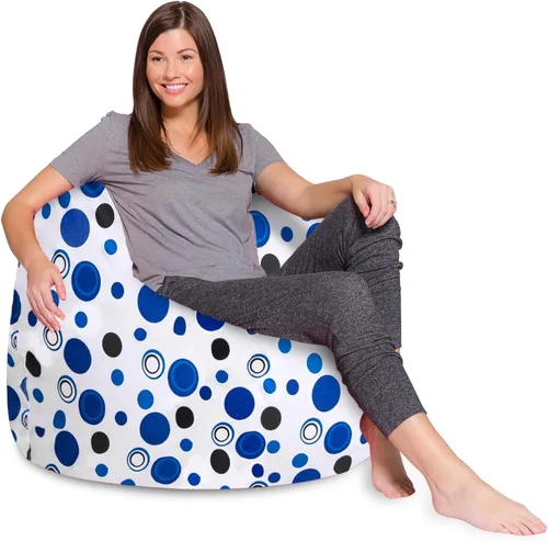 Miniatura 72 de Posh Creations - Sillón puff para niños, adolescentes y adultos, incluye funda extraíble y lavable a máquina, tamaño mediano de 27 pulgadas, lona