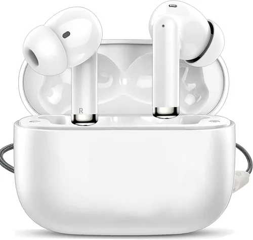 Auriculares inalámbricos Pro 2 Bluetooth 5.3 con micrófono integrado con cancelación de ruido con funda de carga, 40 horas de reproducción, IPX7