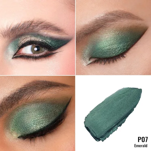 Miniatura 41 de Oulac Sombra de ojos en crema con brillo también para iluminador Sombra de ojos mezclable Resistente al agua y de larga duración con fórmula Pureza
