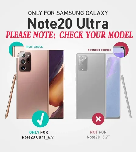 Miniatura 2 de Funda para Galaxy Note 20 Ultra, con protector de pantalla de TPU flexible autorreparable [2 unidades] y cubierta de cámara deslizante, soporte
