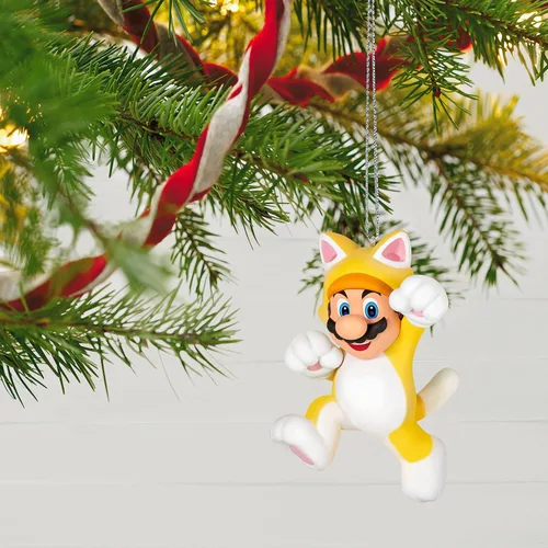 Miniatura 6 de Adorno de Navidad Hallmark Keepsake 2023, Nintendo Super Mario con Mario Gato, Regalos para Jugadores