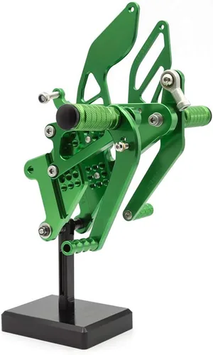 Miniatura 4 de Krace Juego de estriberas delanteras para motocicleta, reposapiés, pedales de cambio de freno, totalmente ajustables, apto para Yamaha YZF R6