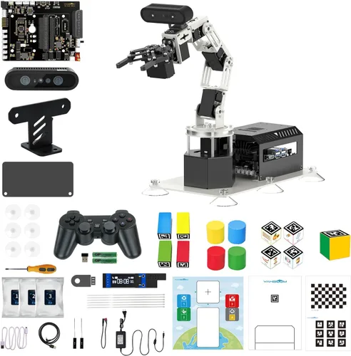 Miniatura 18 de Yahboom 6DOF Kit de brazo robótico de programación 3D, agarre adaptativo 3D, inteligencia incorporada, modelo de IA grande para ingenieros mecánicos