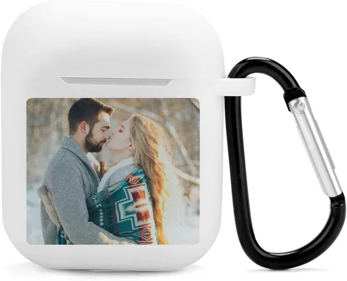 Miniatura 2 de Funda personalizada para Airpods con diseño de llavero, logotipo y foto, funda personalizada para Airpod para prevención de arañazos en otoño, funda