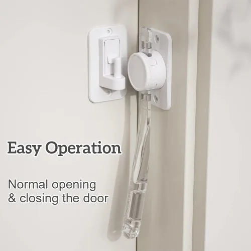 Miniatura 6 de EUDEMON Paquete de 1 protector de pellizco para puerta a prueba de niños, tope de puerta de bebé y pestillo de puerta, manija de palanca de puerta