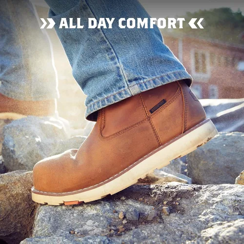Miniatura 2 de BRUNT Bolduc (Punta Comp) - Marrón - Bota de Trabajo Wellington Impermeable de Cuña con Tiradores de 9" - Clasificación EH - Resistente a
