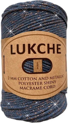 Miniatura 19 de Cordón de macramé de algodón brillante de 2 mm, 205 yardas, 8.80 oz, cordón de macramé para tejer para colgar en la pared, bolsos, porta plantas
