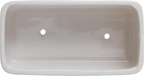 Miniatura 7 de Maceta moderna rectangular minimalista de cerámica de 10 pulgadas para plantas suculentas/Caja abierta con platillo, Moderno, Blanco