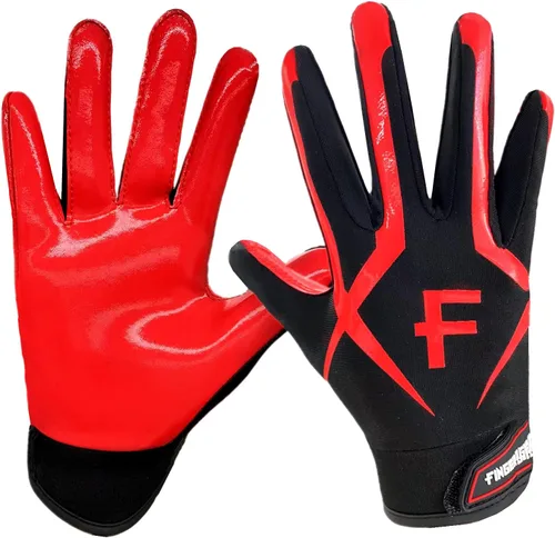 Miniatura 7 de FINGER TEN Guantes receptores de fútbol para hombre, ultra pegajosos y antideslizantes para un apoyo y protección superiores, agarre elegante