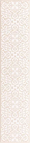 Miniatura 3 de Unique Loom Rushmore Collection Johnson - Alfombra de área (2 pies 7 pulgadas x 12 pies 2 pulgadas, blanco nieve/beige)