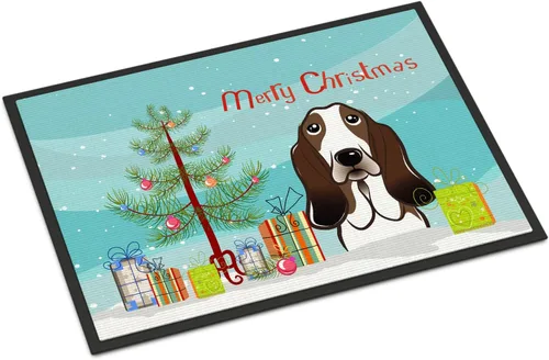 Miniatura 39 de Caroline's Treasures BB1616MAT - Tapete para puerta delantera de árbol de Navidad y sabueso afgano de 18 x 27 pulgadas, para interiores
