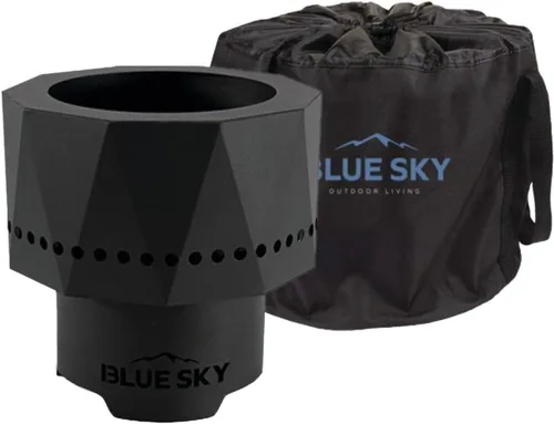 Blue Sky Outdoor Living Pike - Fogata portátil ultra portátil, sin humo, con bolsa de transporte, color negro
