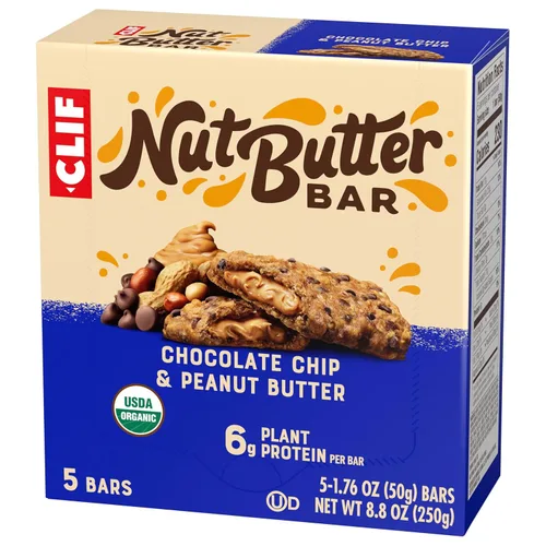 Miniatura 12 de CLIF - Barra de mantequilla de nuez – Barras energéticas rellenas de chispas de chocolate y mantequilla de maní – Sin OMG – Orgánico USDA – A base