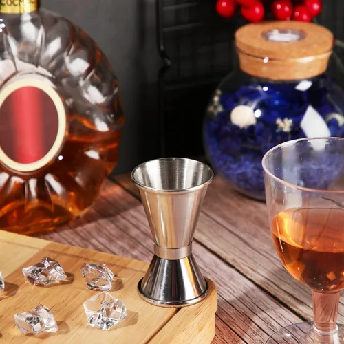 Miniatura 7 de Amyhill Jigger de barra doble de 1/2 y 1 onza de acero inoxidable para coctel, vaso de licor, suministros de camarero para bar, barman fiesta