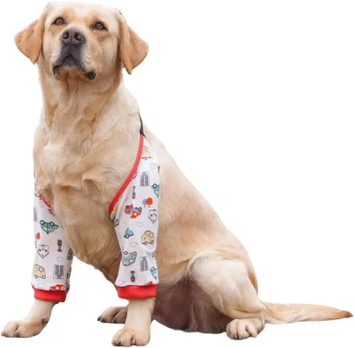 Miniatura 14 de Protector de codo para perro, coderas con almohadilla de malla para perros medianos y grandes para evitar lamer heridas (automóvil, 4XL)