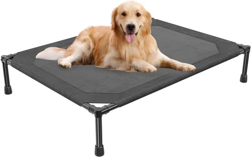 Miniatura 18 de Simple Trending - Cama elevada para perros para perros de tamaño grande, cuna elevada para mascotas al aire libre con cama de hamaca para mascotas