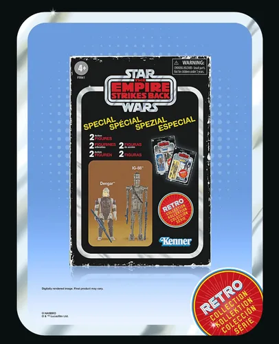 Miniatura 2 de STAR WARS Retro Collection Special Bounty Hunters - Paquete de 2 juguetes Dengar e IG-88 de 3.75 pulgadas, figuras de The Empire Strikes Back