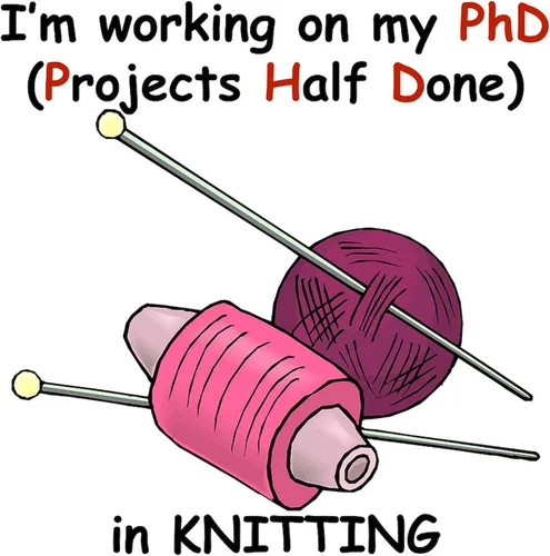 Miniatura 3 de CafePress Knitting Phd (Projects Half D Mug 11 oz (11.0 fl oz) Taza de café de cerámica