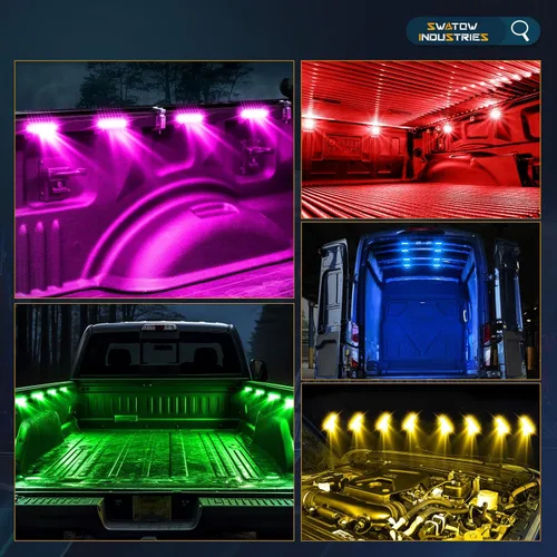 Miniatura 6 de Luces de cama de camioneta RGB LED Kits de luz de cama con control Bluetooth Luces de carga traseras Iluminación de camioneta Accesorios de carga