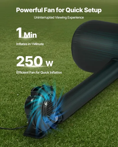 Miniatura 3 de VEVOR Pantalla de película inflable de 16 pies para exteriores, pantalla de proyector inflable con bolsa de almacenamiento portátil, proyección