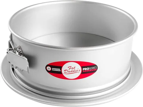 Miniatura 2 de Lumintrail Fat Daddios - Molde desmontable para tartas de 9 x 3 pulgadas, paquete de 2, plateado, con un juego de cucharas medidoras
