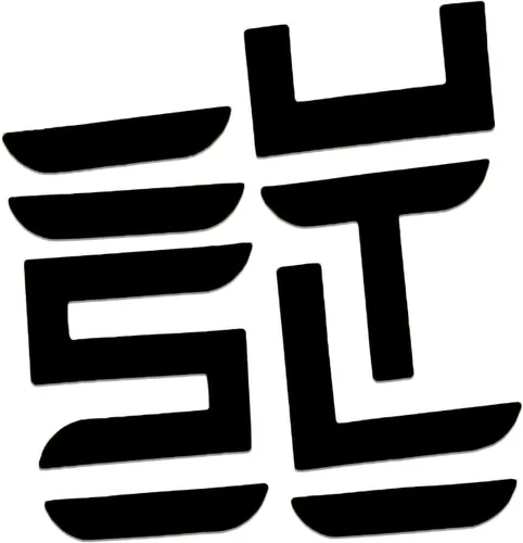 5 piezas de calcomanías de emblemas de letras compatibles con Tesla Model Y Juniper, decoración de logotipo del maletero trasero para Y Negro