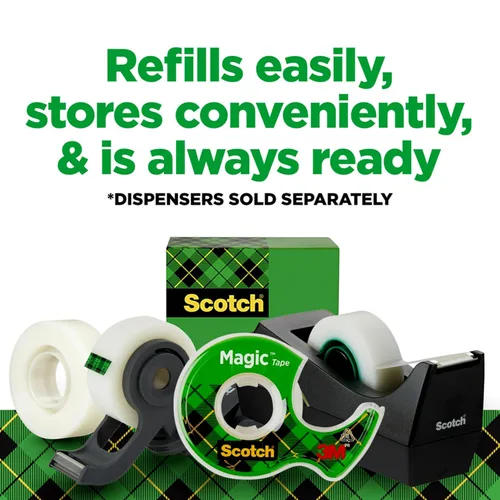 Miniatura 8 de Cinta adhesiva mágica Scotch 0.75 x 1000 pulgadas, Transparente