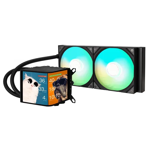 Miniatura 21 de TRYX Panorama 240 240 mm AIO 6.67'' AMOLED Pantalla en forma de L con efecto anamórfico 3D personalizable Enfriador AIO 240 mm 8ª generación Bomba