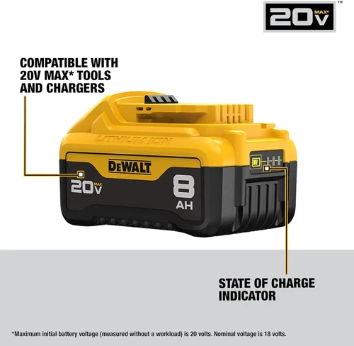 Miniatura 3 de DEWALT Batería 20V MAX* XR, 8.0-Ah (DCB208)