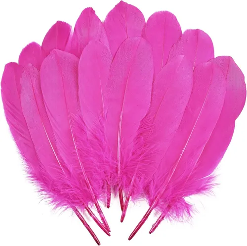 Miniatura 13 de THARAHT 120 plumas de ganso azul aguamarina naturales a granel de 6-8 pulgadas 5.9-7.9 in para manualidades, bricolaje, cosplay, boda, fiesta