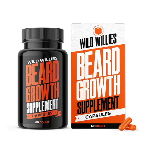 Miniatura 12 de Wild Willies Kit de crecimiento de barba todo en uno, incluye aceite de suero para aumentar la barba y suplemento para el crecimiento, cepillo