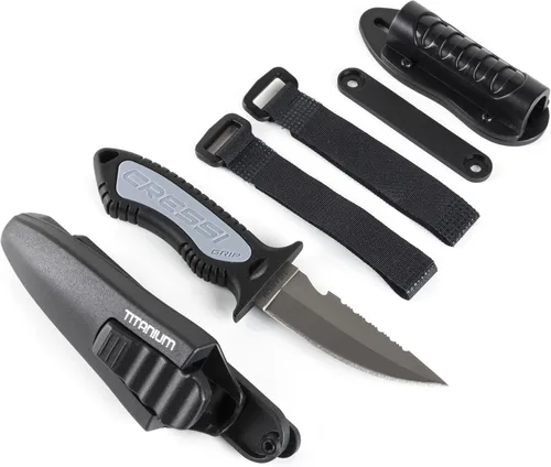 CRESSI Cuchillo de buceo versátil para buceo, esnórquel, pesca submarina | The Grip