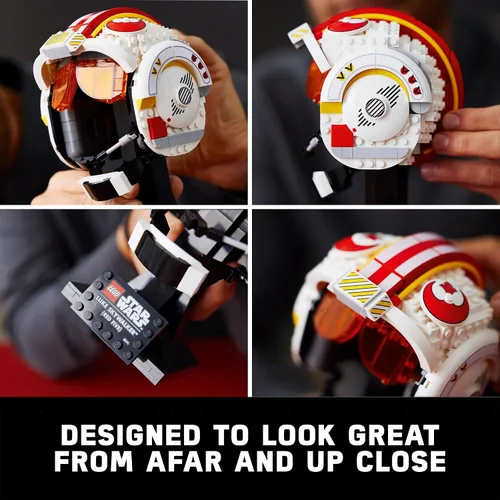 Miniatura 3 de LEGO Star Wars Luke Skywalker - Casco rojo 5 para adultos 75327, modelo de exhibición para construir, decoración coleccionable para el hogar u