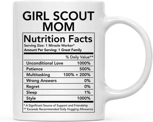 Miniatura 56 de Andaz Press Divertida taza de té de café de cerámica de 11 onzas, regalo de agradecimiento, datos nutricionales del ejército, paquete de 1, ideas