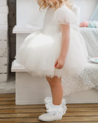 Miniatura 6 de Witwot Calcetines para niña pequeña con volantes grandes de encaje con volantes