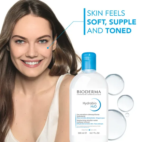 Miniatura 9 de Bioderma - Agua micelar Hydrabio H2O - Limpiador facial y desmaquillante - Agua limpiadora micelar para pieles sensibles deshidratadas