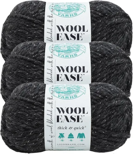 Miniatura 95 de Lion Brand Yarn - Ovillo de lana Wool-Ease Thick & Quick color fuerza aérea