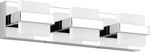 Miniatura 11 de SOLFART Lámpara de baño cromada de 3 luces, luz de tocador sobre el espejo, lámparas LED modernas, 5 colores de temperatura ajustable moderna