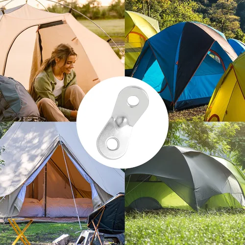 Miniatura 9 de uxcell Tensor de cuerda de guyline de aleación de aluminio, tensores ajustables para tienda de campaña para accesorios de camping, ajustadores
